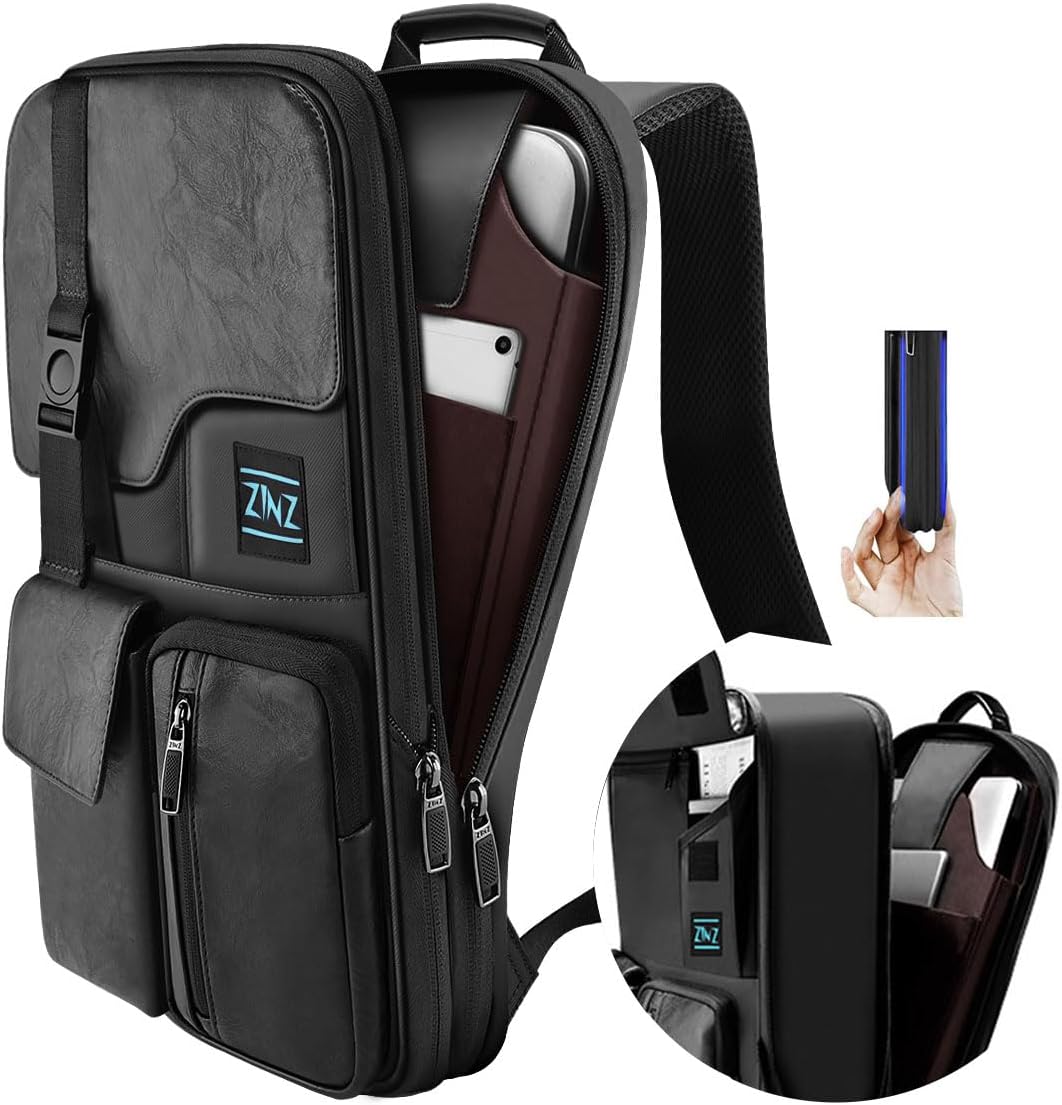 ZINZ Laptop Backpack for 15 15.6 16 Inch Devices - Stylish & Safe