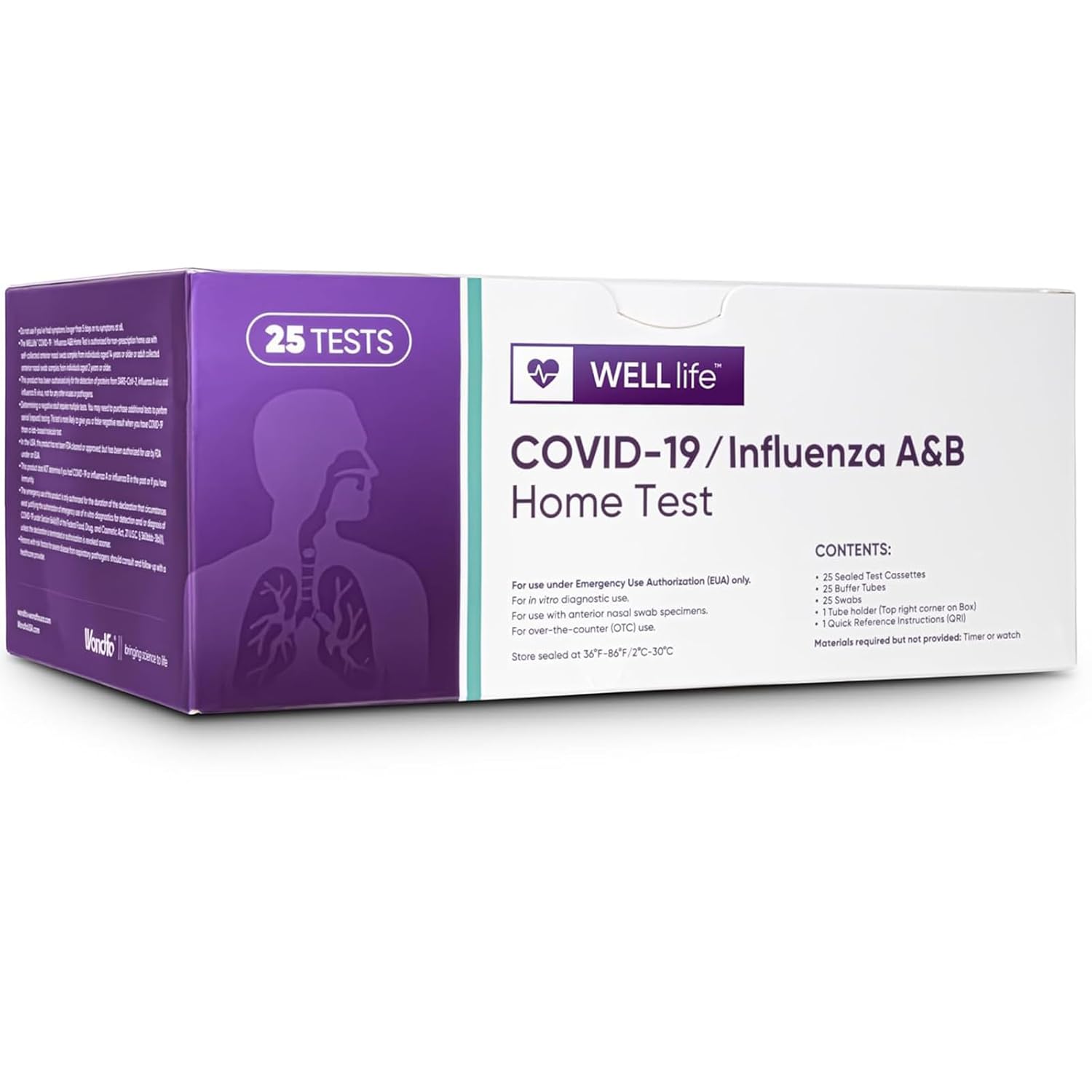 WELLlife Covid-19/Flu A&B Home Test for Quick Results