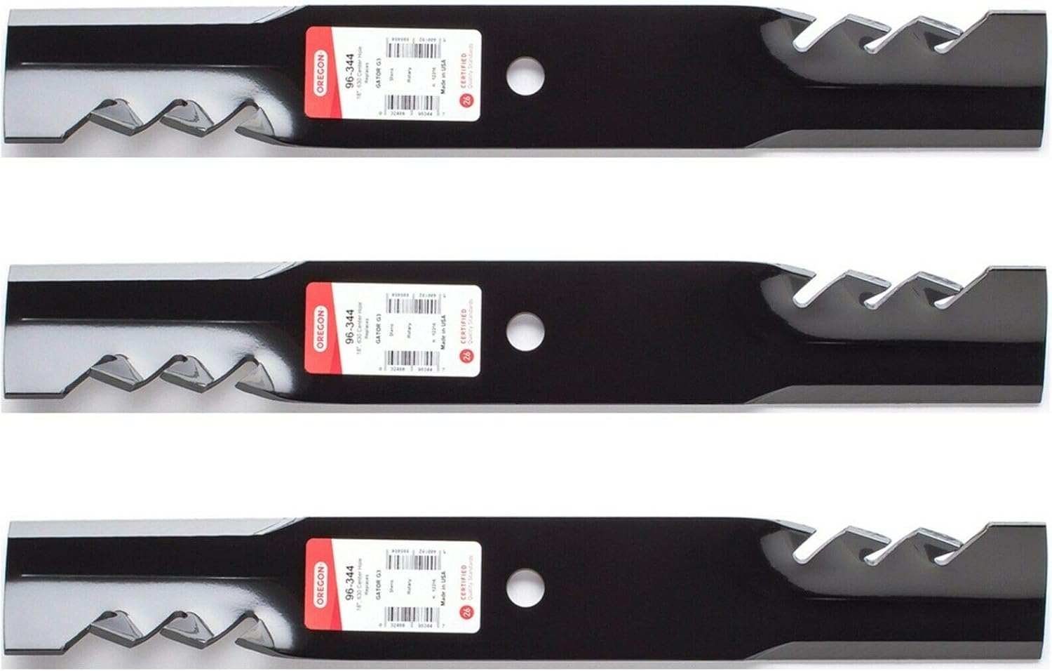 3PK Oregon Gator G3 Blades for 52in Exmark and Scag Mowers