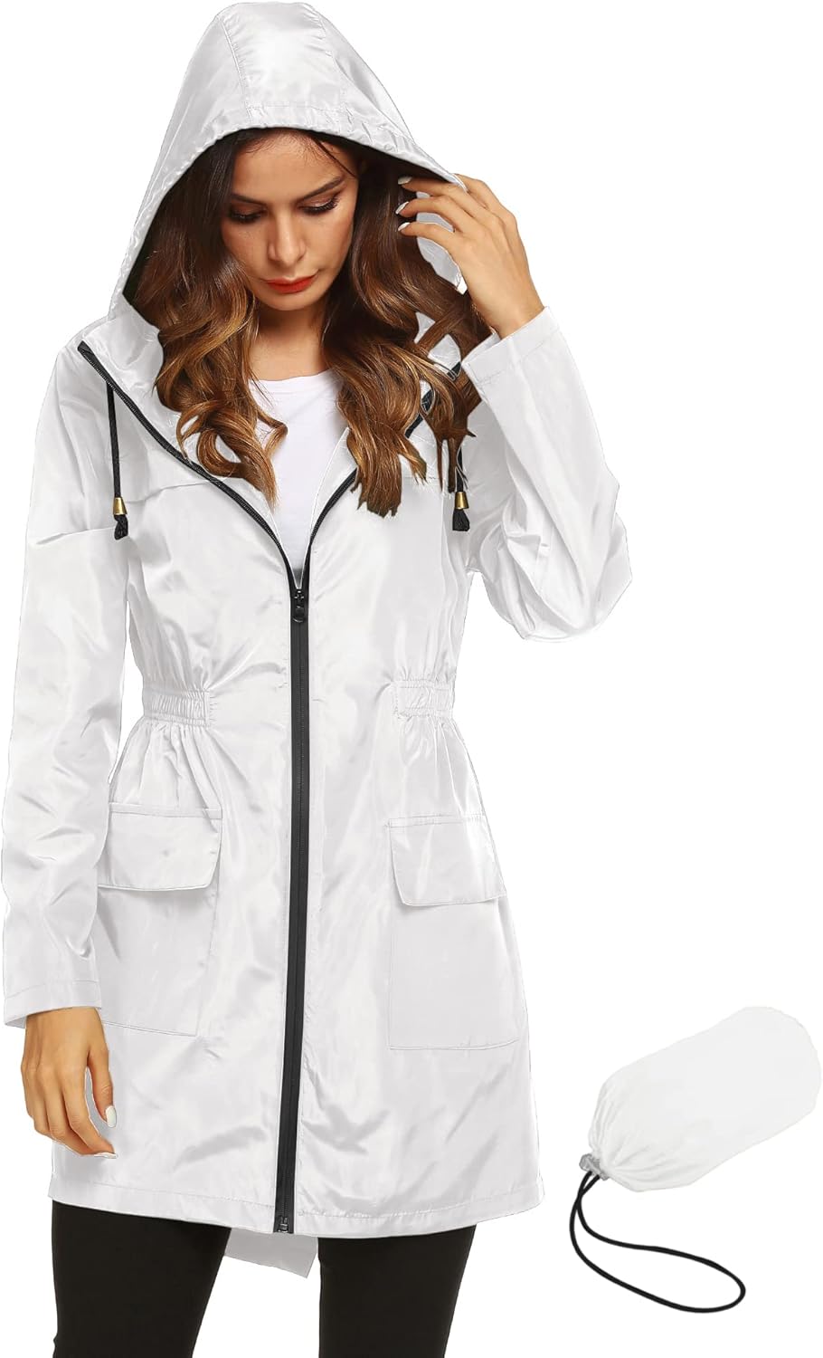 Lomon Women Waterproof Lightweight Rain Jacket for Outdoor Fun