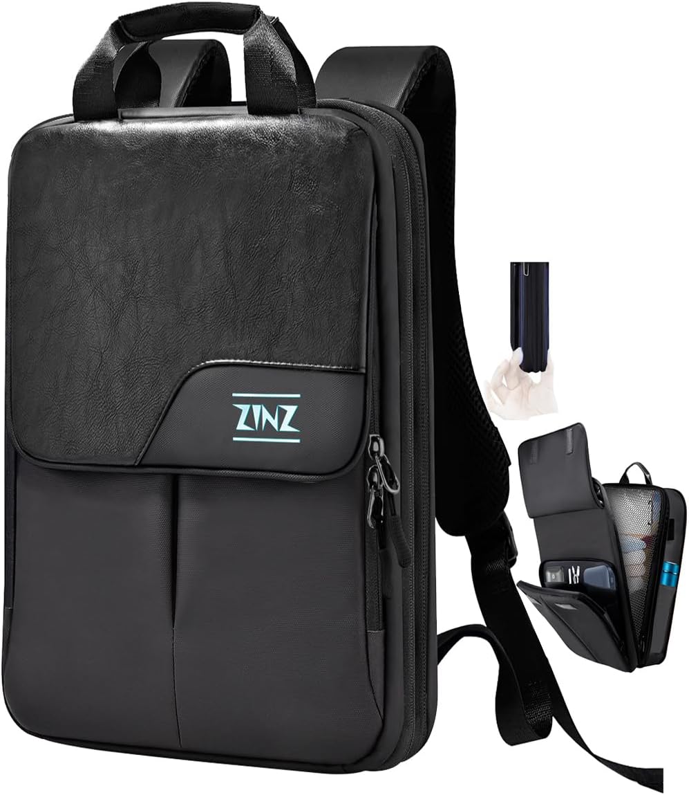 ZINZ Slim Expandable Laptop Backpack for 15.6 16 17 inch Laptops