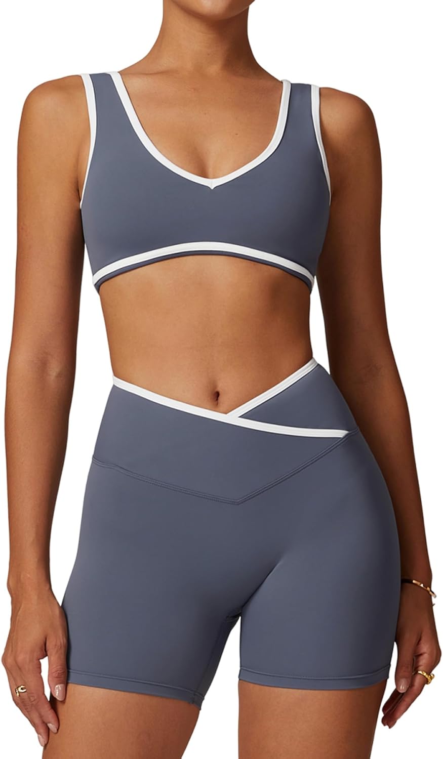 Color Block Two Piece Gym Set: Lift & Sculpt