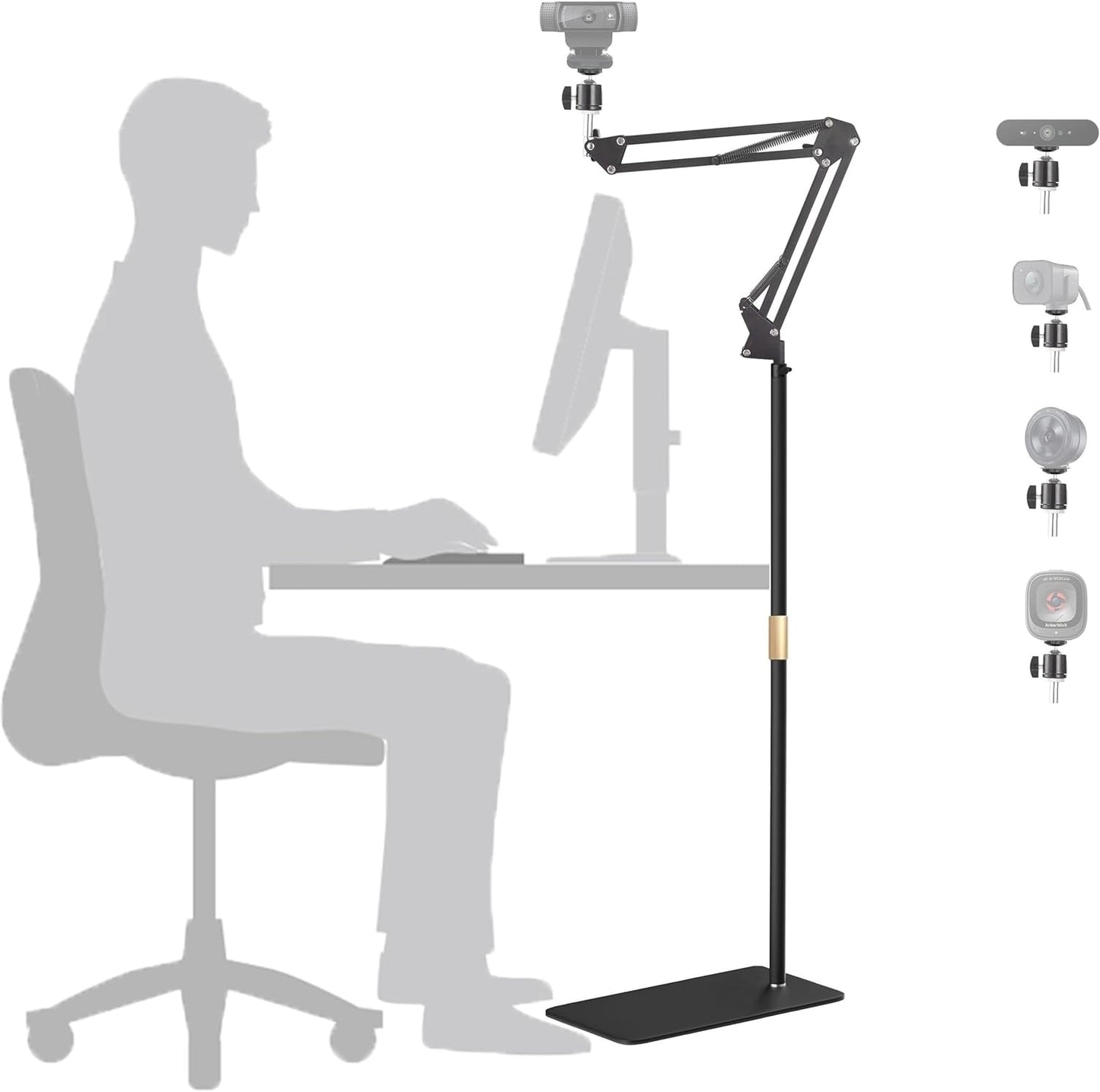 AceTaken Webcam Floor Stand for Logitech C920 and More
