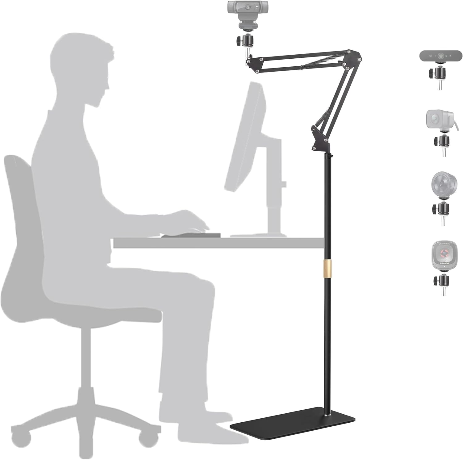 AceTaken Webcam Floor Stand for Logitech C920 and More