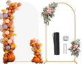 7.2 FT Wedding Arch Backdrop Stand and White Arch Cover Set - Sturdy