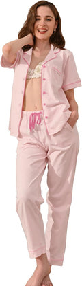 100% Cotton Pajamas for Women Sets 2 Pieces - Soft Breathable is