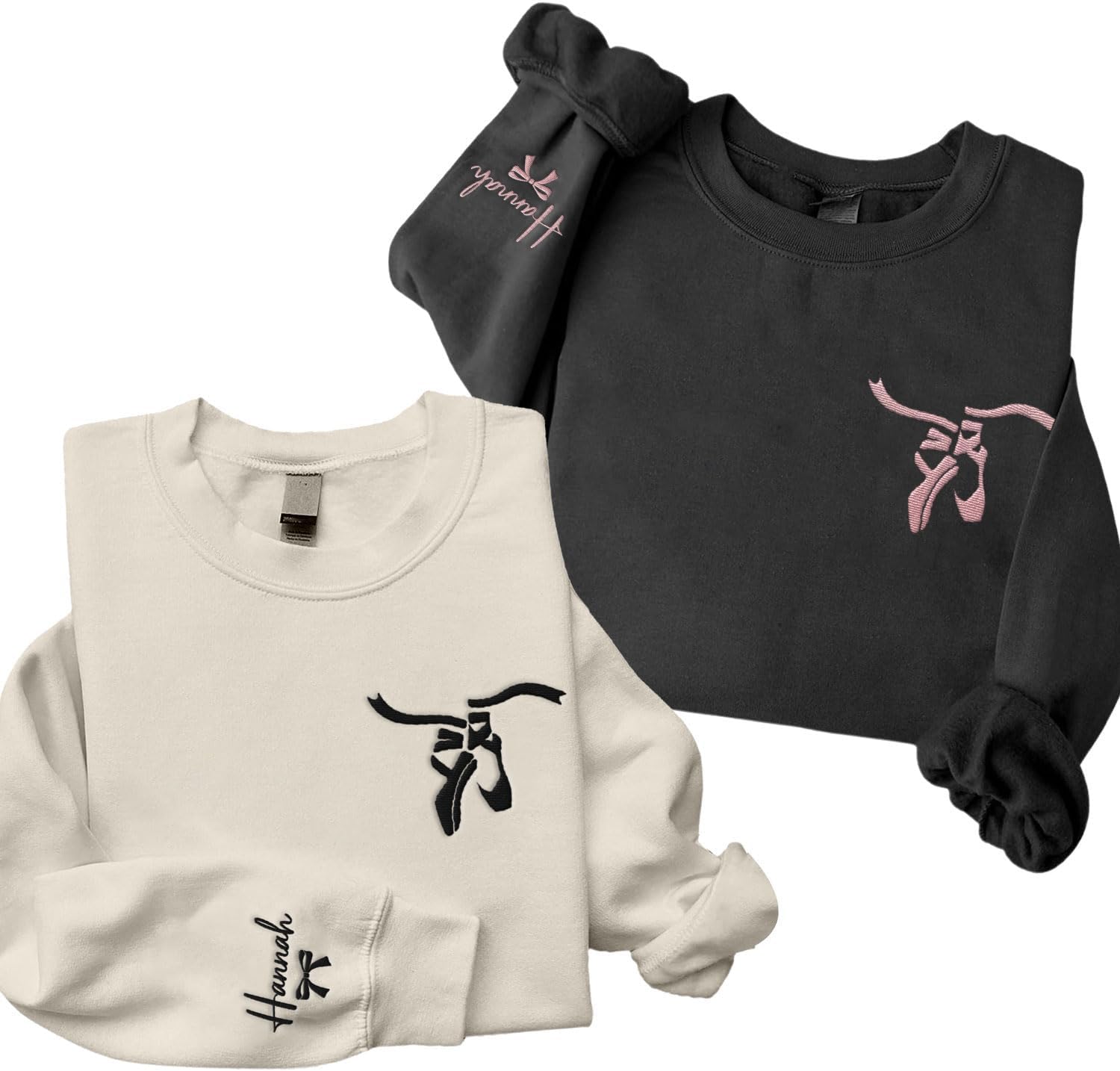 Custom Ballet Dancer Hoodie - Heartbeat Embroidery