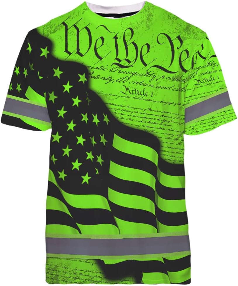 Maddly High Visibility US Flag Collection Safety Workwear Custom Name