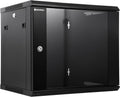 RackPath 9U Wall Mount Network Rack Cabinet - Quiet Cooling, Lockable