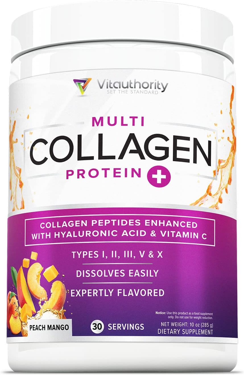 Multi Collagen Peptides Powder for Women - Peach Mango Flavor