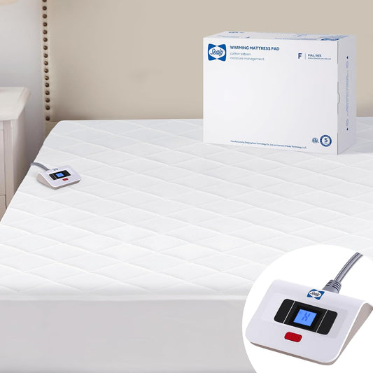 Sealy Heated Mattress Pad with 10 Heat Settings for Comfort