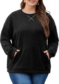 Plus Size Corduroy Crewneck Sweatshirt for Women - Oversized 1X-6X