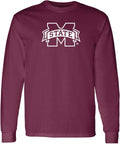 Mississippi State Long Sleeve Primary Logo Tee - Unisex Cotton