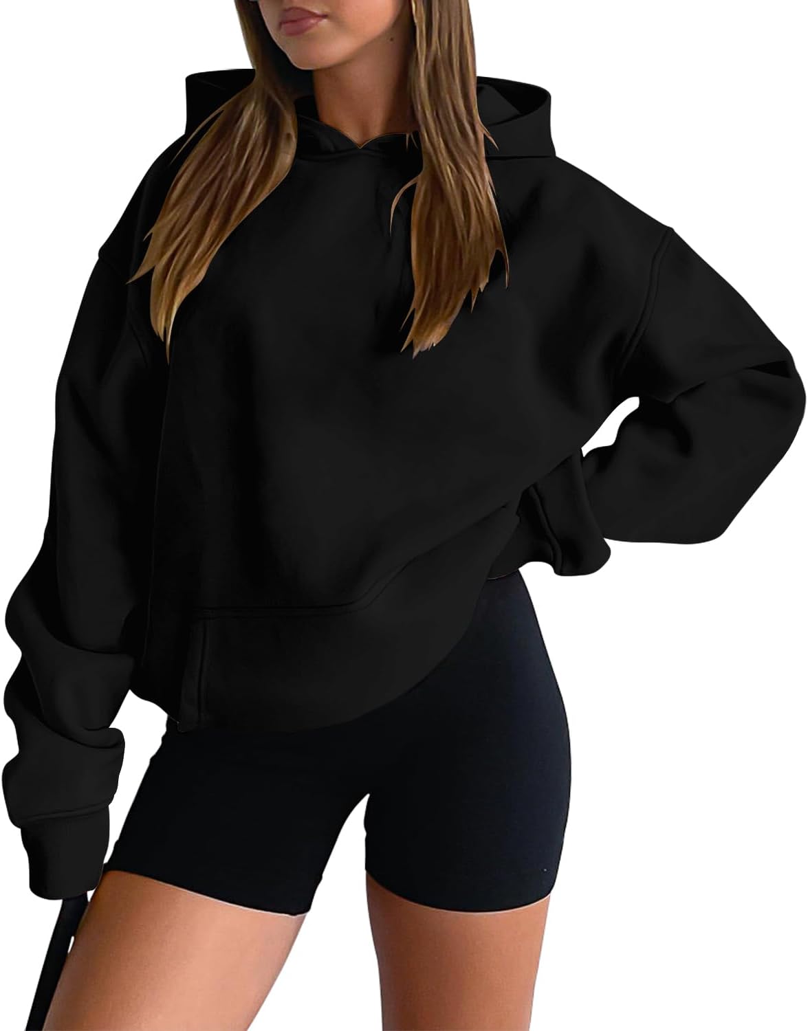 onlypuff Women Hoodies Casual Pullover Long Sleeve Sweatshirt