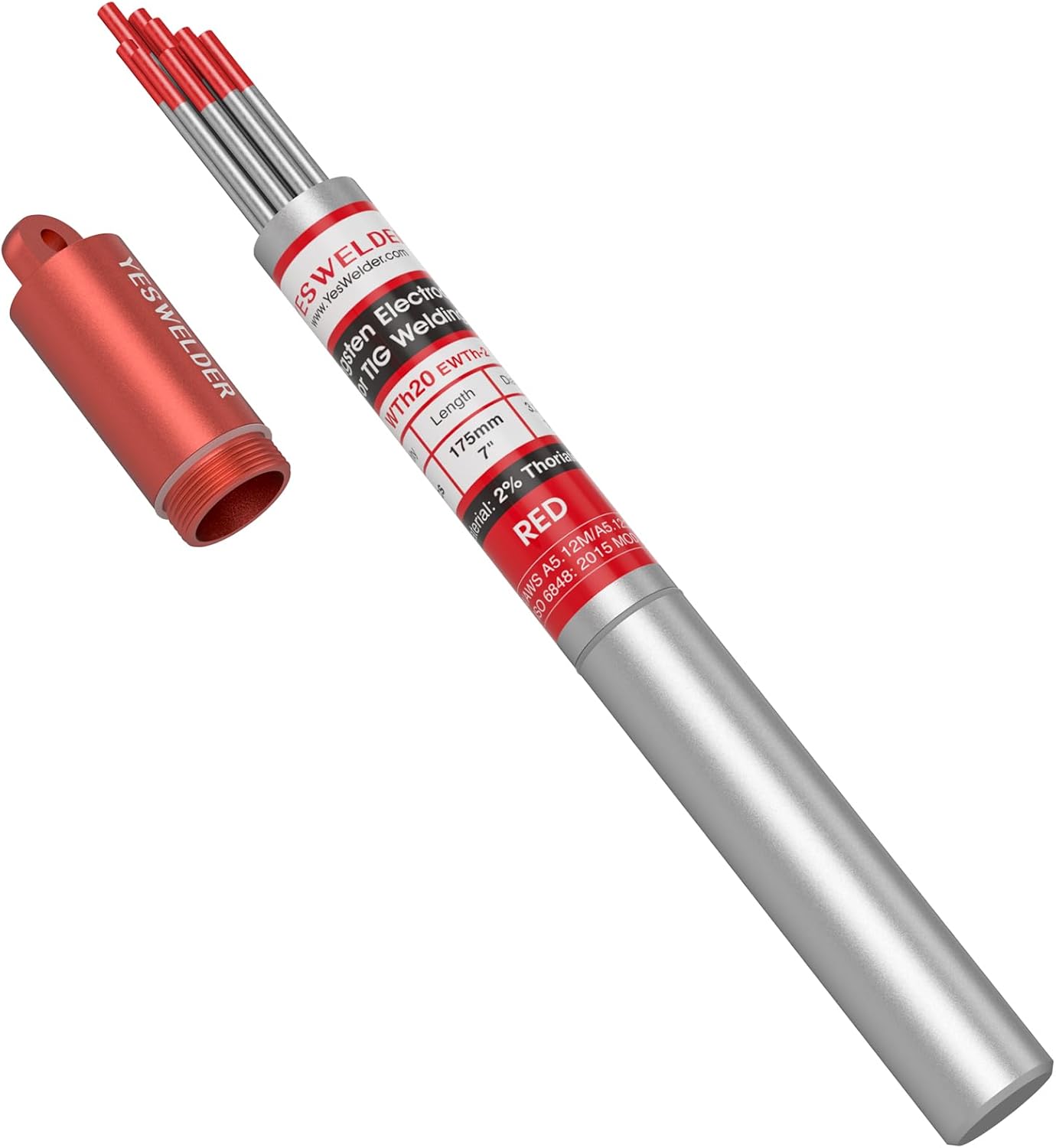 YESWELDER TIG Welding Tungsten Electrode Red Tip 1/8in x 7in Review