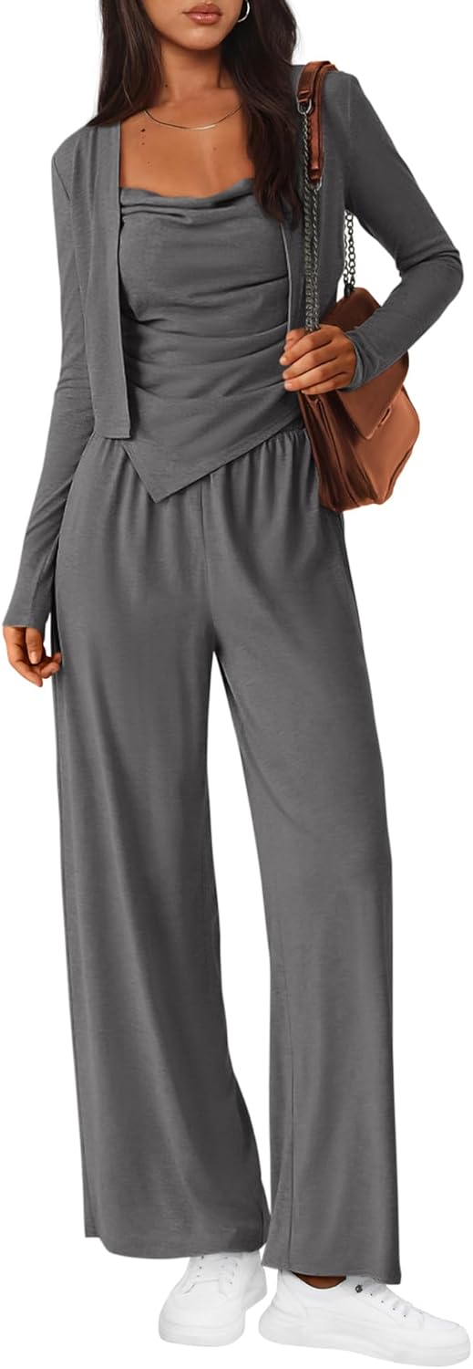 BTFBM Women's Fall Lounge Sets 3 Piece Outfit for Comfort