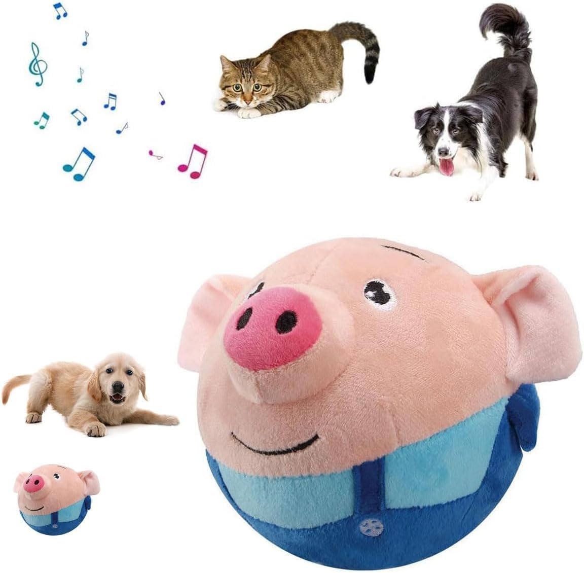 Squeaky Moving Dog Ball Toy for Active Pets
