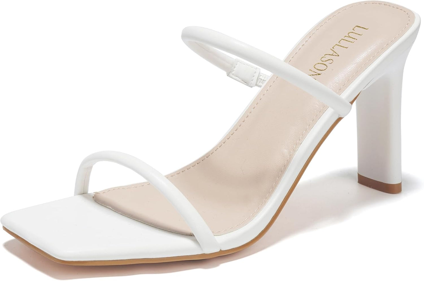 Women's Heels Sandals Block Chunky Mid Heels Slip On Slides