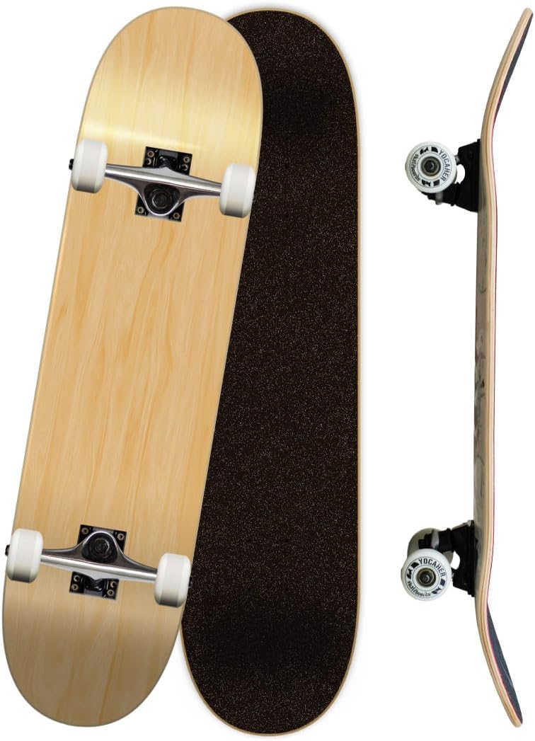 Yocaher Pro Skateboards Blank Complete 7.75in Maple Deck