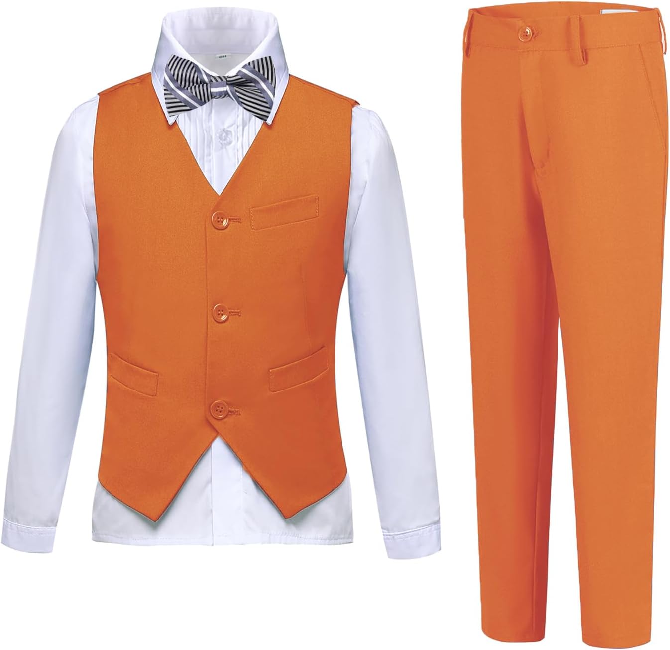 Boys Suits Slim Fit 4 Piece Formal Dresswear Set for Kids