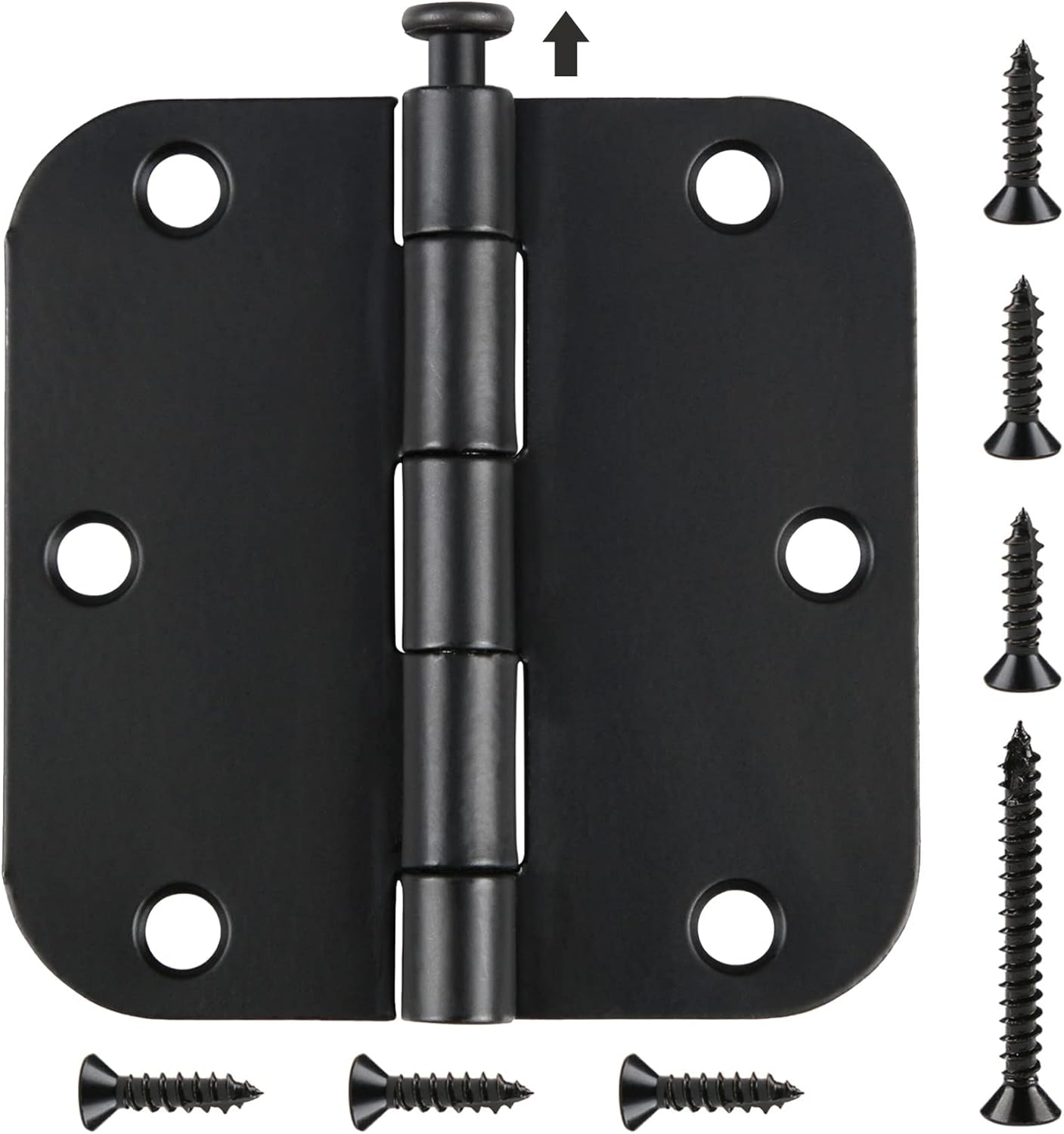 42 Pack Matte Black Door Hinges 3.5 Inch Heavy-Duty Design