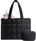 LOVEVOOK Puffer Tote Bag for Women 25L - Lightweight Quilted Work Tote