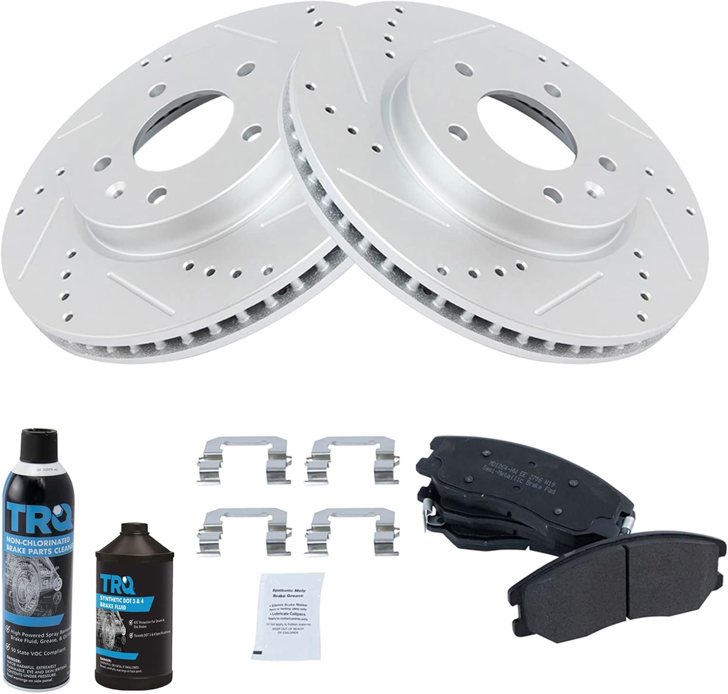 TRQ Front Brake Pad & Rotor Kit for Captiva Sport & Equinox