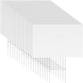 20 Pack 17 x 12 in White Corrugated Plastic Yard Signs with Metal