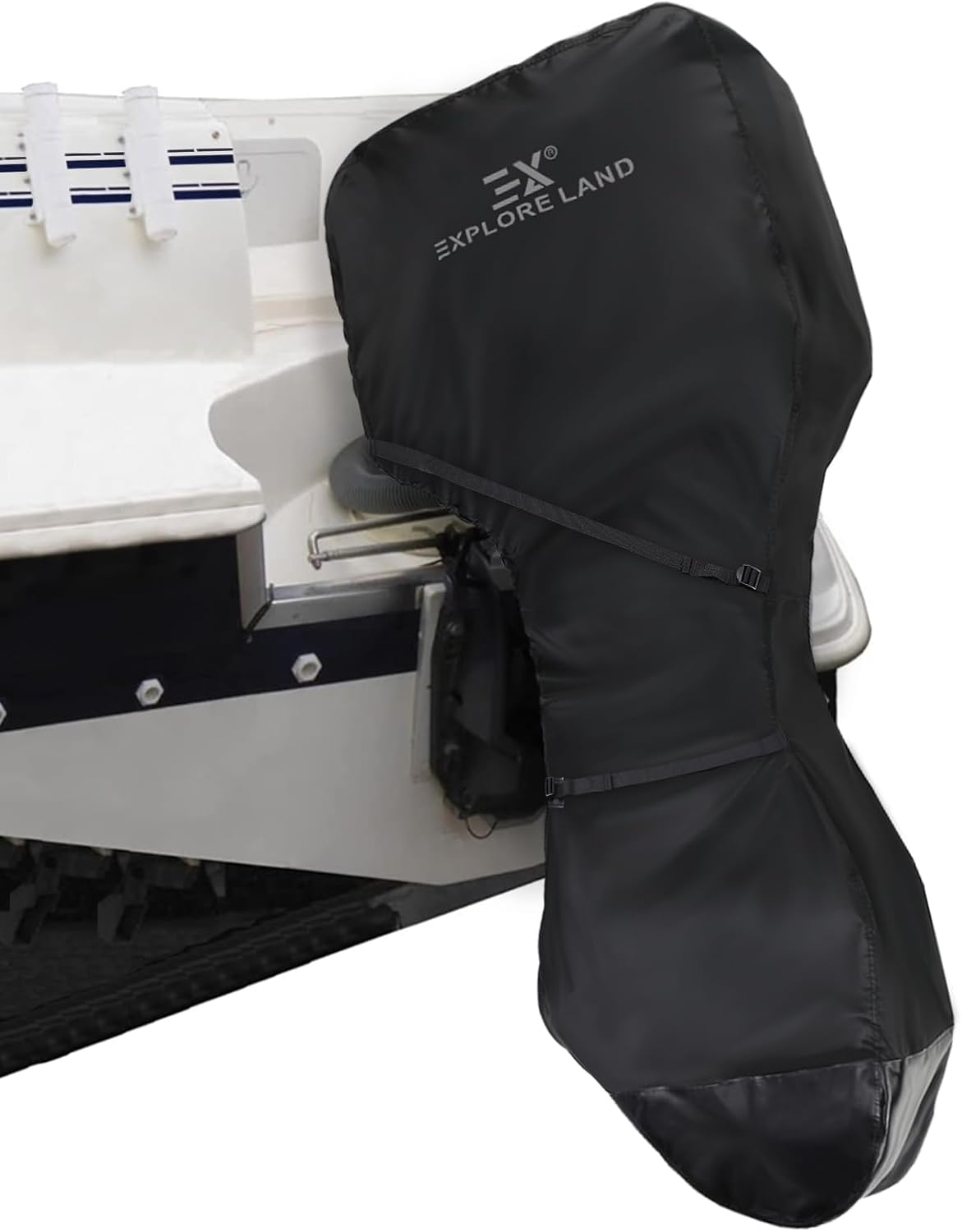 Explore Land Fade Resistant Full Outboard Motor Cover - Waterproof