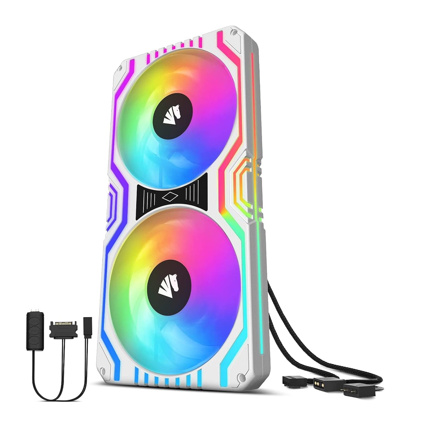 ASIAHORSE Matrix-White 48 RGB LED Integrated Fan for Cooling