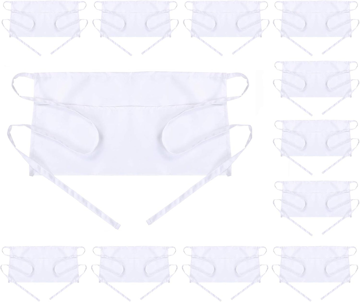BOHARERS Waist Apron with 3 Pockets for Servers and Waitstaff