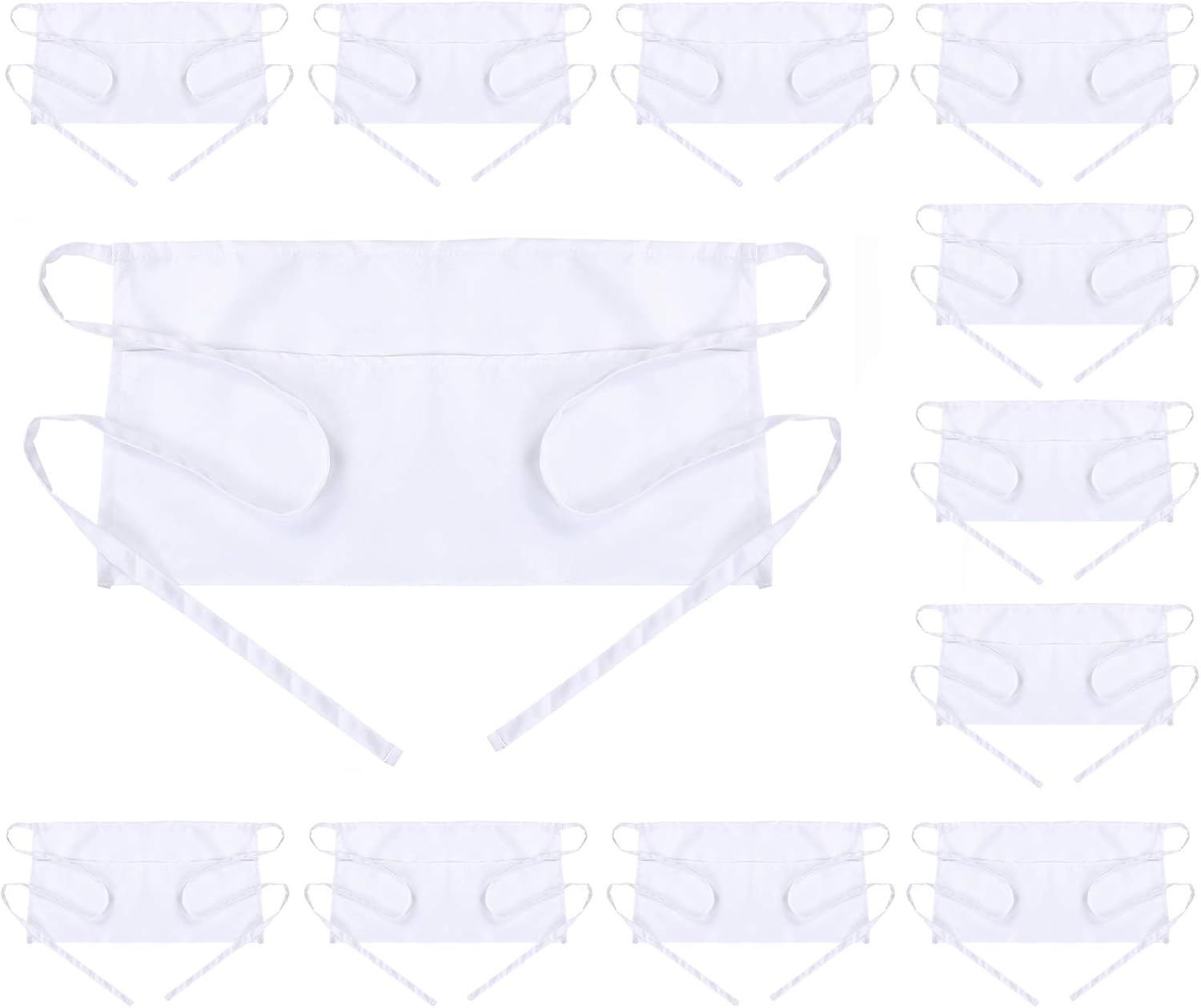 BOHARERS Waist Apron with 3 Pockets for Servers and Waitstaff