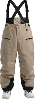 GSOU SNOW Men Snow Bibs Women Baggy Ski Pants - Insulated Waterproof