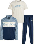 Boys 3-Piece Jogger Set - Tricot Zip Jacket, Tee & Sweatpants
