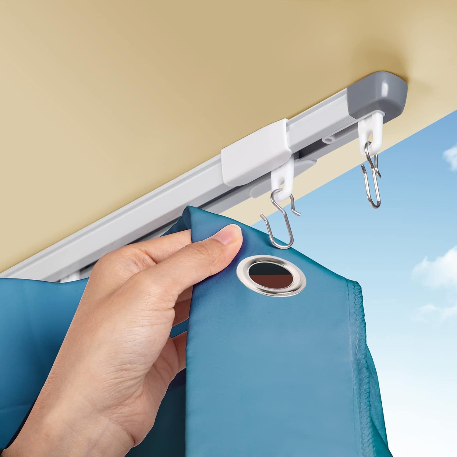ACMEART Retractable Ceiling Curtain Track for Versatile Spaces