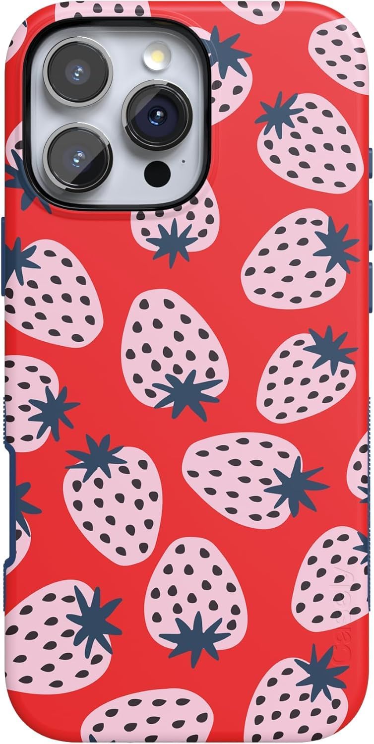 Casely iPhone 16 Pro Max Case - Bold Strawberry Design