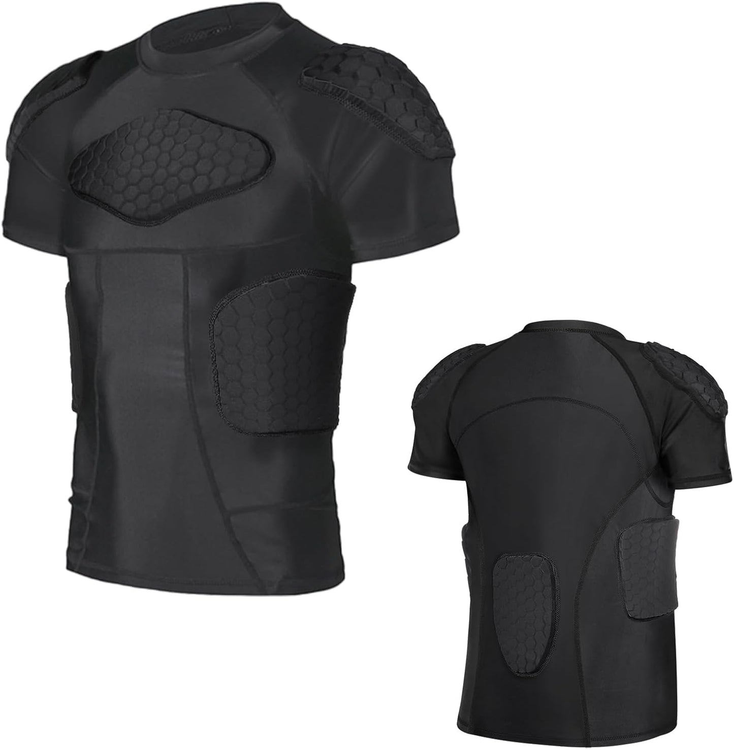 Eicolorte Men Padded Protective Shirt for Football and Sports