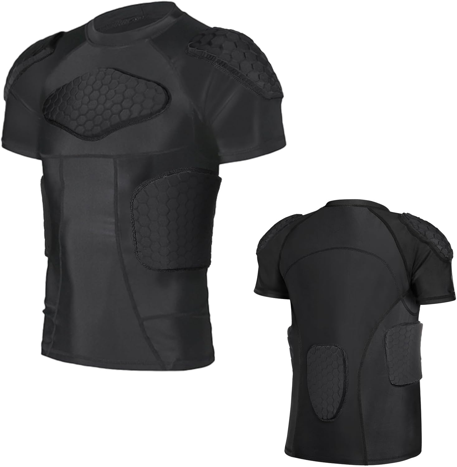 Eicolorte Men Padded Protective Shirt for Football and Sports
