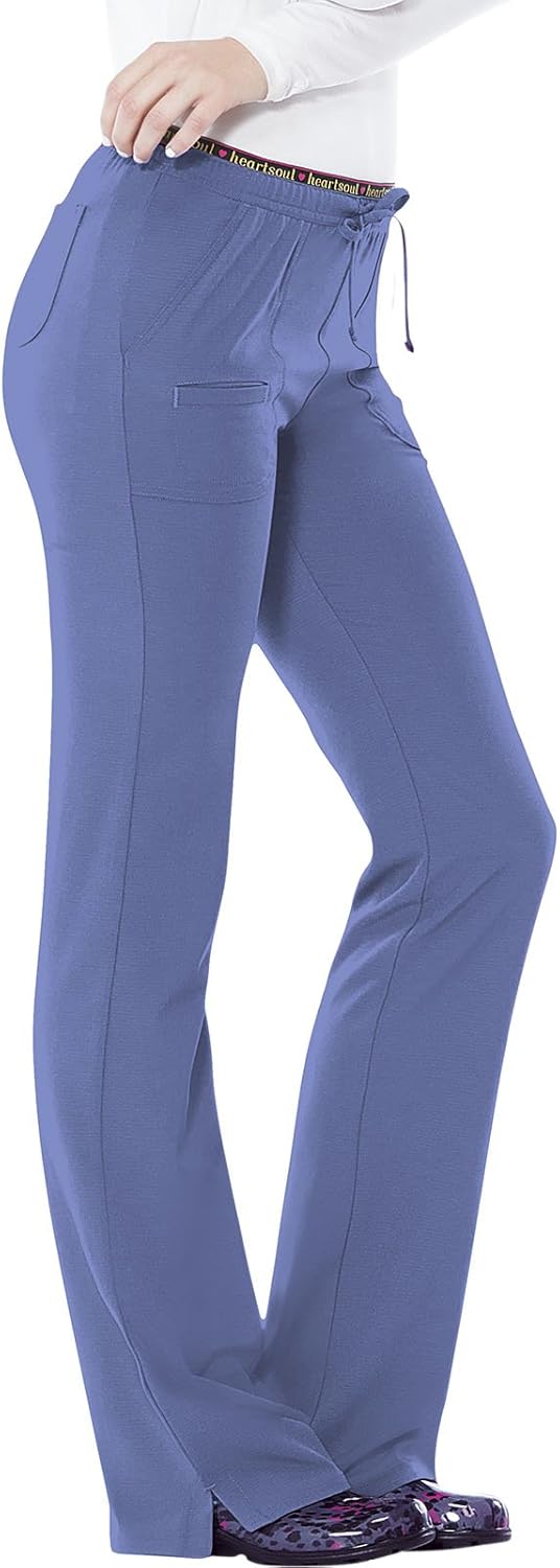 Heartsoul Drawstring Scrub Pants for Women with Flare Leg Design