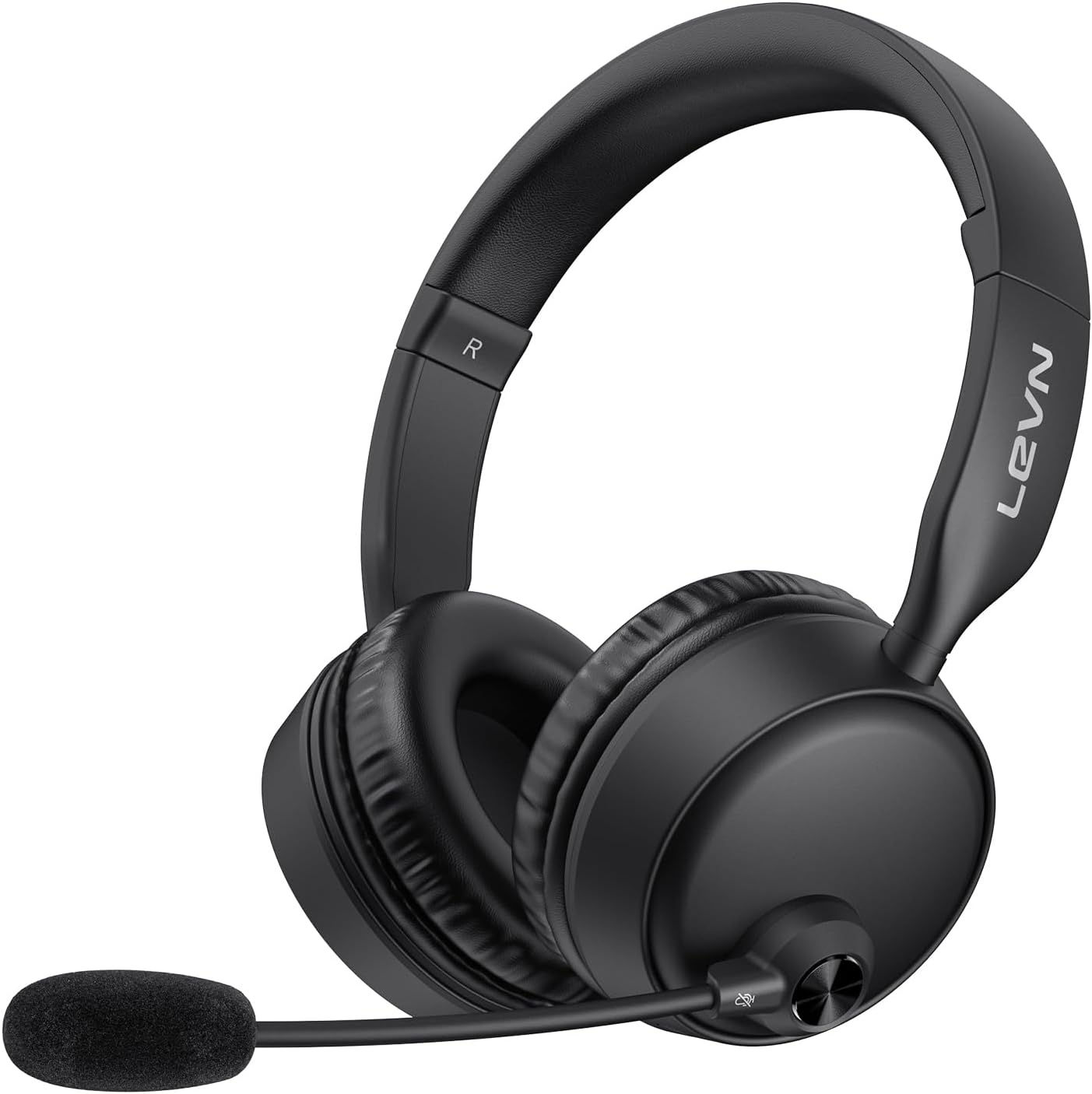 LEVN Bluetooth Headset with Microphone for Clear Calls & Music