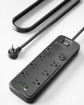 Surge Protector Power Strip 10FT with 8 Outlets and USB-C PD20W