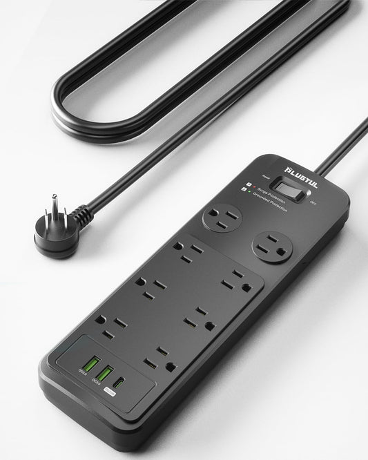 PLUGTUL Surge Protector: Space-Saving Design, Fast USB-C Charging