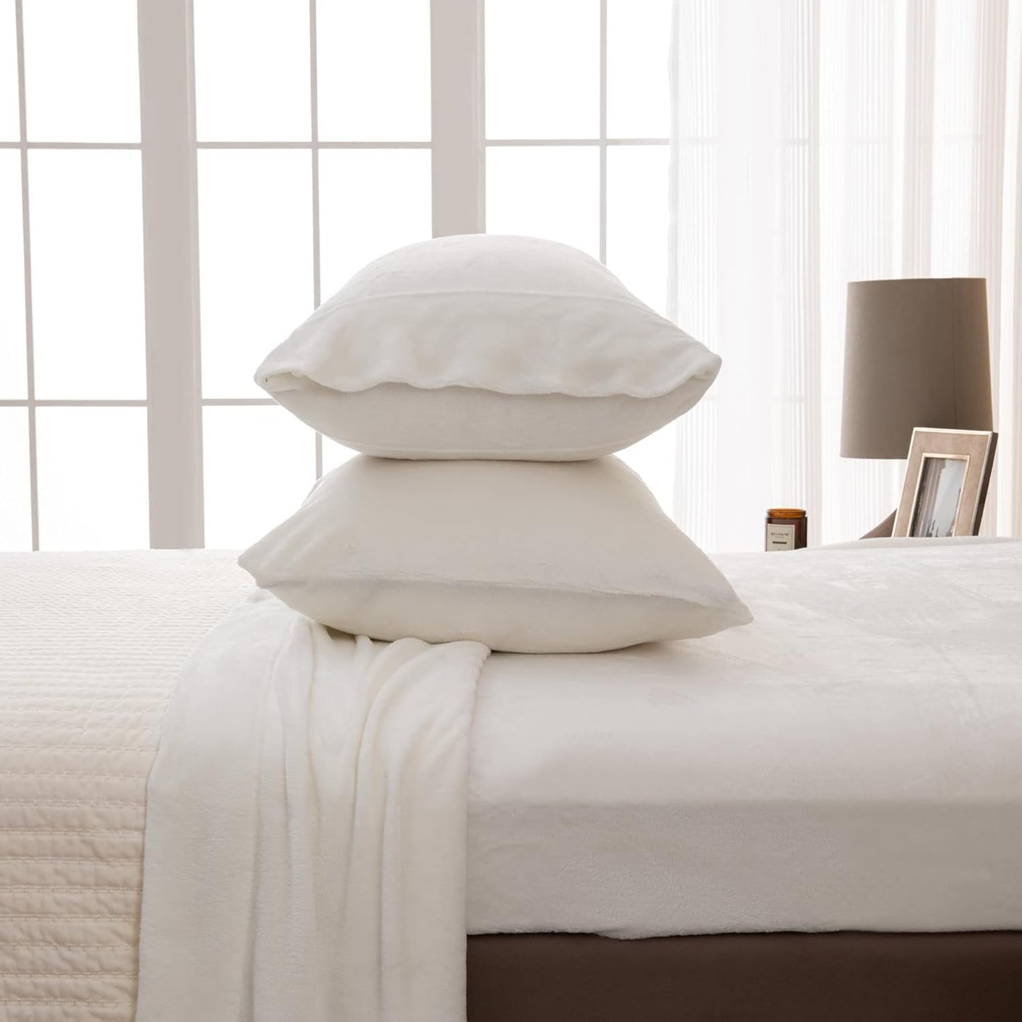 Extra Soft Velvet Plush California King Micro Fleece Sheet Set