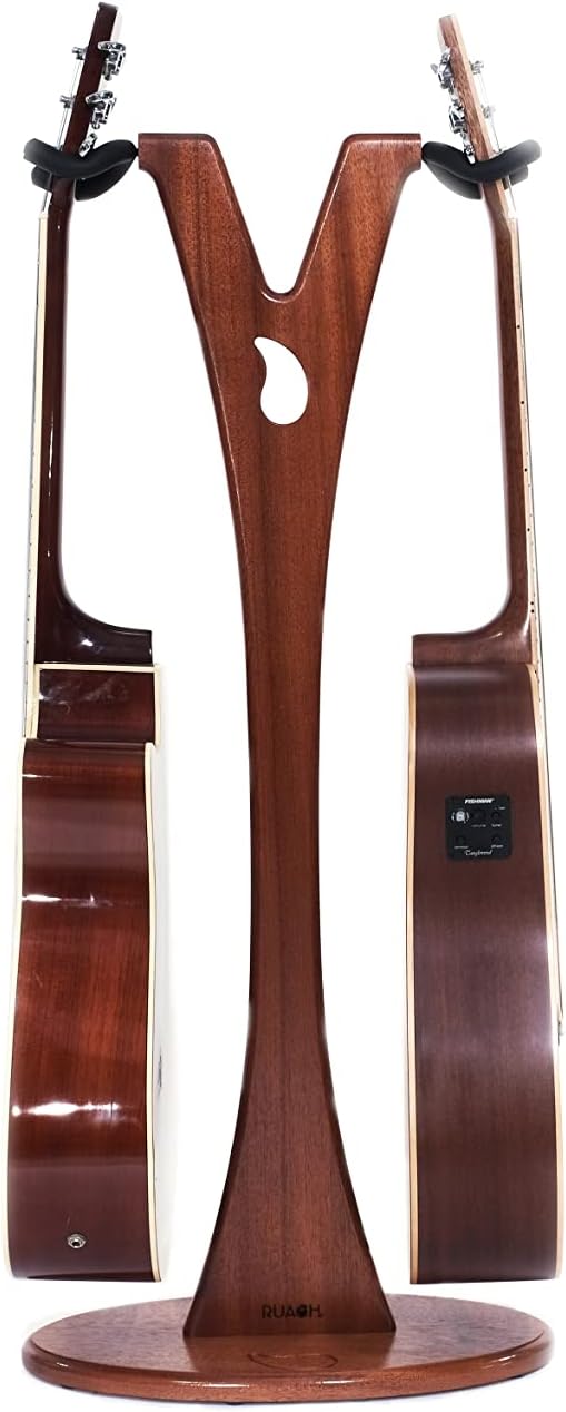 Ruach GS-1 Dual Guitar Stand - Mahogany Finish