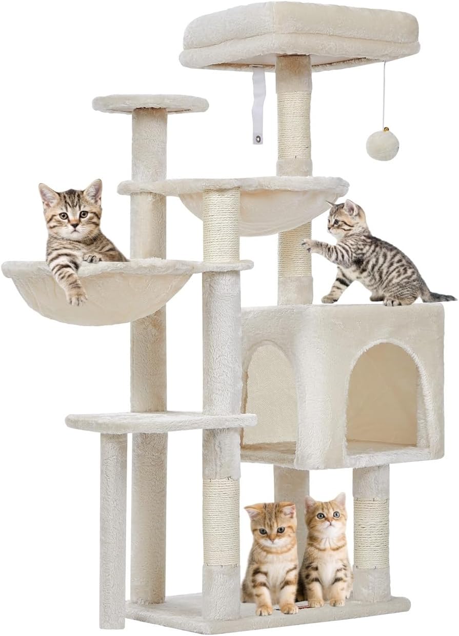 Taoqimiao Gothic Cat Tree - 39.4-Inch Plush Cat Condo