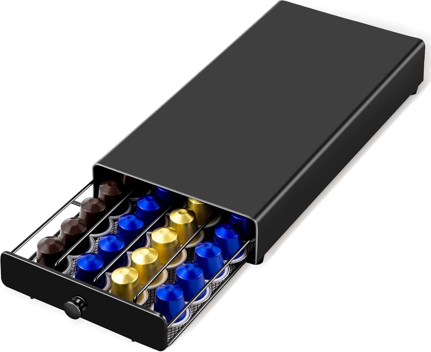 ROWISE Nespresso Original Line Pod Drawer: 40 Caps Black