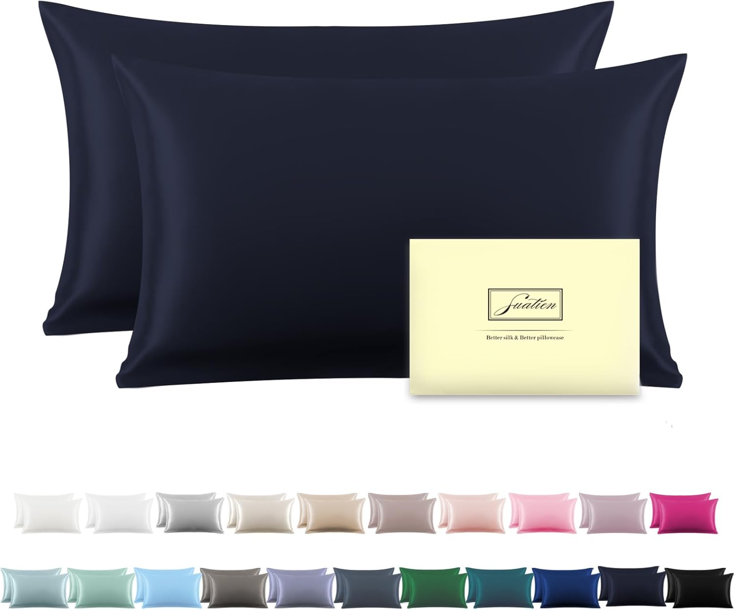 Silk Pillowcase for Hair and Skin - Soft and Breathable Set