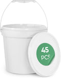 1 Gallon Food Grade Round Plastic Bucket - Stackable Food Storage