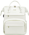 Leather Laptop Backpack for Women 15.6 in - Organized Travel Bag