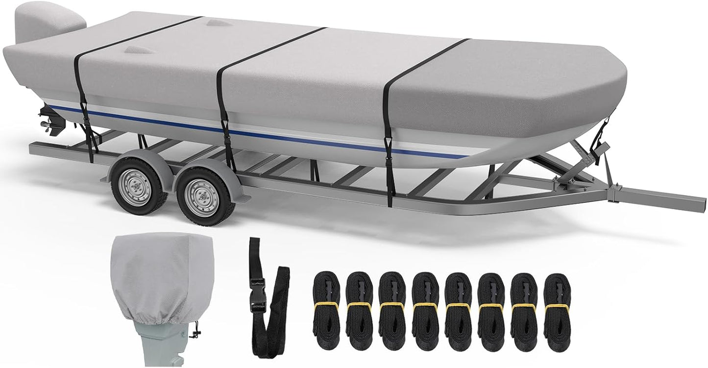 RVMasking Jon Boat Cover - Heavy Duty 14-16ft Waterproof Protection